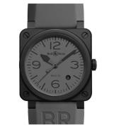 Bell & Ross Herrklocka BR0392-COMMANDO-CE BR 03-92 Grå/Gummi