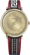 Versace Herrklocka VE5A02021 V Circle Guldtonad/Läder Ø42 mm