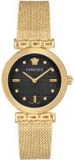 Versace Damklocka VELW00720 Meander Svart/Gulguldtonat stål Ø34 mm