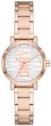 DKNY Damklocka NY6648 Soho Silverfärgad/Roséguldstonat stål Ø28 mm