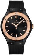 Hublot Damklocka 581.CO.1480.RX Classic Fusion Svart/Gummi Ø33 mm