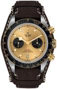 Tudor M79363N-0008 Black Bay Chrono Champagnefärgad/Läder Ø41 mm