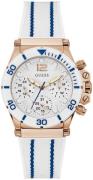 Guess Damklocka GW0406L2 Co-Pilot Vit/Gummi Ø39 mm