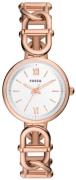 Fossil Damklocka ES5273 Carlie Vit/Roséguldstonat stål Ø30 mm