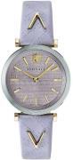 Versace Damklocka VELS00219 V Twist Silverfärgad/Läder Ø36 mm