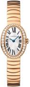 Cartier Damklocka WB520026 Baignoire Silverfärgad/18 karat roséguld