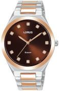 Lorus Damklocka RG204WX9 Brun/Roséguldstonat stål Ø36 mm