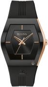 Bulova Herrklocka 97A163 Latin Svart/Gummi