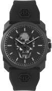 Philipp Plein Herrklocka PWLAA0422 The Skull Svart/Gummi Ø40 mm