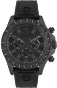 Philipp Plein Herrklocka PWVAA0423 Street Couture Svart/Gummi Ø43 mm