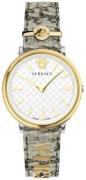 Versace Damklocka VE8104422 V Circle Vit/Läder Ø38 mm