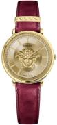 Versace Damklocka VE8103821 V Circle Guldtonad/Läder Ø38 mm