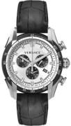 Versace Herrklocka VEDB00519 V Ray Chrono Silverfärgad/Läder Ø44 mm