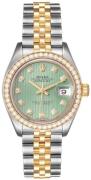 Rolex Damklocka 279383RBR-0013 Lady-Datejust 28 Grön/18 karat gult