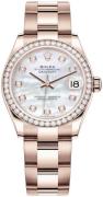 Rolex Damklocka 278285RBR-0011 Datejust 31 Vit/18 karat roséguld