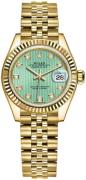 Rolex Damklocka 279178-0027 Lady-Datejust 28 Grön/18 karat gult guld