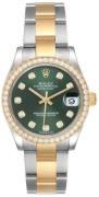 Rolex Damklocka 278383RBR-0029 Datejust 31 Grön/18 karat gult guld