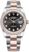 Rolex Damklocka 126281RBR-0008 Datejust 36 Svart/18 karat roséguld