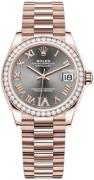 Rolex Damklocka 278285RBR-0027 Datejust 31 Grå/18 karat roséguld