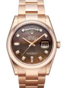 Rolex Herrklocka 118205F-0057 Day-Date 36 Brun/18 karat roséguld