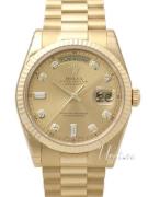 Rolex Herrklocka 118238-0116 Day-Date Champagnefärgad/18 karat gult