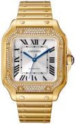 Cartier WJSA0010 Santos De Silverfärgad/18 karat gult guld