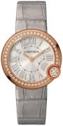 Cartier Damklocka WJBL0008 Ballon Blanc De Silverfärgad/Läder Ø30