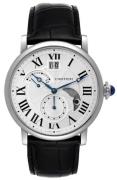 Cartier Herrklocka W1556368 Rotonde De Silverfärgad/Läder Ø42 mm