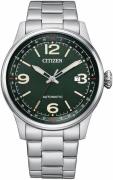 Citizen Herrklocka NJ0160-87X Pilot Grön/Stål Ø42 mm