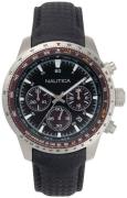 Nautica Herrklocka NAPP39001 Svart/Läder Ø46 mm