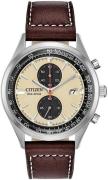 Citizen Chandler Herrklocka CA7020-07A Beige/Läder Ø43 mm