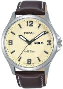 Pulsar Dress Herrklocka PJ6085X1 Champagnefärgad/Läder Ø42 mm