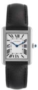 Cartier Tank Solo Damklocka WSTA0030 Silverfärgad/Läder