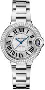 Cartier Ballon Bleu De Cartier Damklocka WE902065 Silverfärgad/18