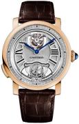 Cartier Rotonde De Cartier Herrklocka W1556229 Silverfärgad/Läder