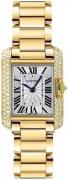 Cartier Tank Anglaise Damklocka WT100005 Silverfärgad/18 karat gult