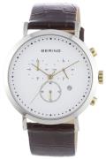 Bering Classic Herrklocka 10540-534 Vit/Läder Ø40 mm