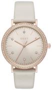 DKNY Dress Damklocka NY2609 Grå/Läder Ø34 mm