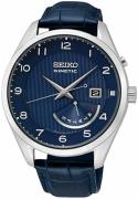 Seiko Kinetic Herrklocka SRN061P1 Blå/Läder Ø42 mm