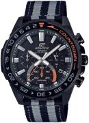 Casio Edifice Herrklocka EFS-S550BL-1AVUEF Svart/Textil Ø47 mm