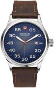 Swiss Military Hanowa Herrklocka 06-4280.7.04.003 Blå/Läder Ø43 mm