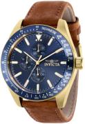 Invicta Aviator Herrklocka 38983 Blå/Läder Ø45 mm