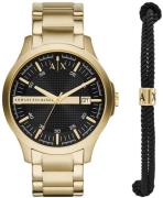 Armani Exchange Herrklocka AX7124 Hampton Svart/Guldtonat stål Ø46