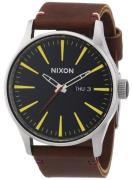 Nixon Herrklocka A105019-00 Svart/Läder Ø42 mm