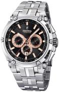 Festina Herrklocka F20327-8 Sport Svart/Stål Ø44 mm