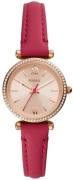 Fossil Damklocka ES5006 Carlie Mini Roséguldstonad/Läder Ø28 mm