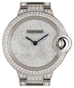 Cartier Damklocka HPI00562 Ballon Bleu Diamantinfattad/18 karat vitt