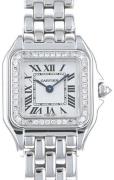 Cartier Damklocka WJPN0006 Panthere De Silverfärgad/18 karat vitt