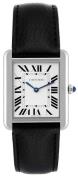 Cartier Herrklocka WSTA0028 Tank Solo Silverfärgad/Läder