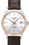 Longines Herrklocka L2.820.5.72.2 Record Silverfärgad/Läder Ø38.5